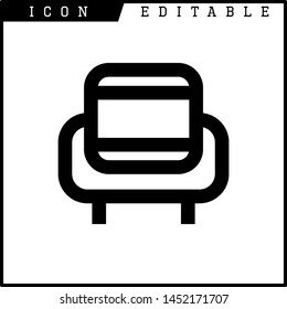 Chair icon isolated sign symbol vector illustration - vector 