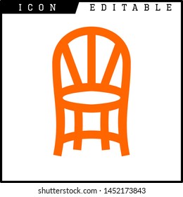 Chair icon isolated sign symbol vector illustration - vector 