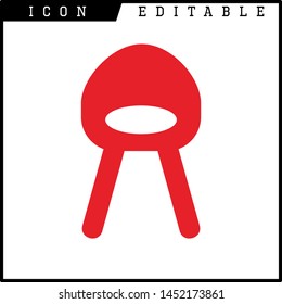 Chair icon isolated sign symbol vector illustration - vector 