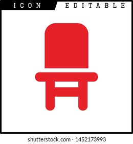 Chair icon isolated sign symbol vector illustration - vector 