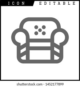 Chair icon isolated sign symbol vector illustration - vector 