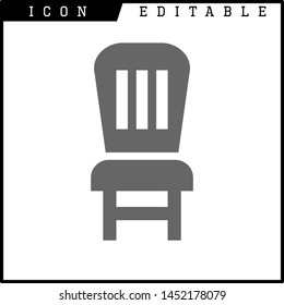 Chair icon isolated sign symbol vector illustration - vector 