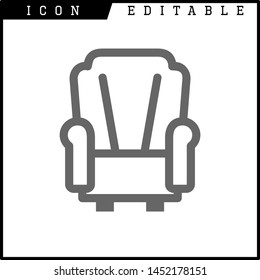 Chair icon isolated sign symbol vector illustration - vector 