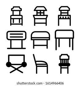 chair icon isolated sign symbol vector illustration - Collection of high quality black style vector icons
