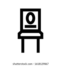 chair icon isolated sign symbol vector illustration - high quality black style vector icons
