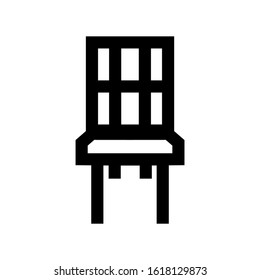 chair icon isolated sign symbol vector illustration - high quality black style vector icons
