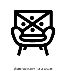 chair icon isolated sign symbol vector illustration - high quality black style vector icons
