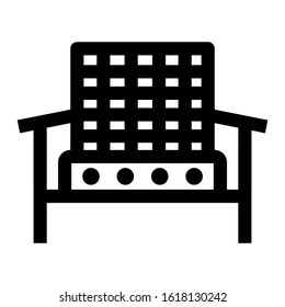 chair icon isolated sign symbol vector illustration - high quality black style vector icons

