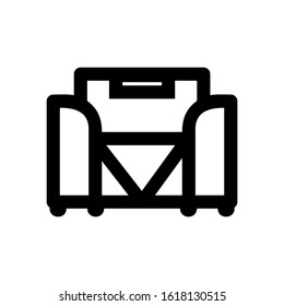 chair icon isolated sign symbol vector illustration - high quality black style vector icons
