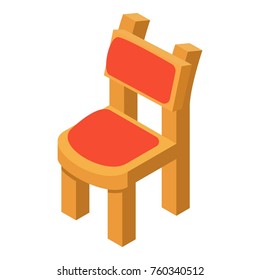 Chair icon. Isometric illustration of chair vector icon for web