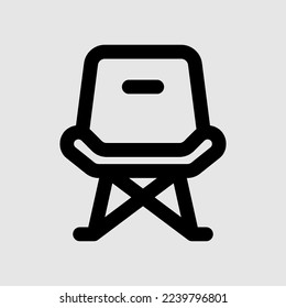 Chair icon in line style about furniture, use for website mobile app presentation