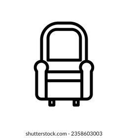 vector de línea de icono de silla
