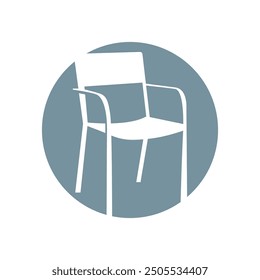 Chair icon logo design illustration