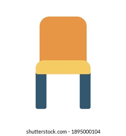 chair icon logo with flat illustration style vector. great for use web, mobile app, pattern, design etc.
