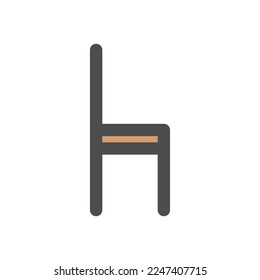 logotipo de icono de silla estilo plano