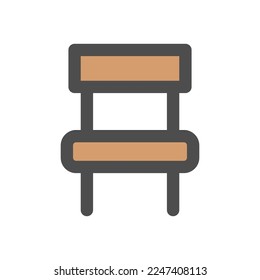 chair icon logo flat style vector