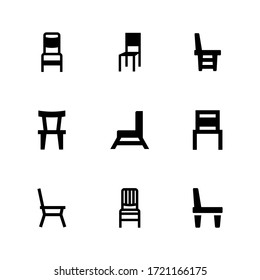 chair icon or logo isolated sign symbol vector illustration - Collection of high quality black style vector icons

