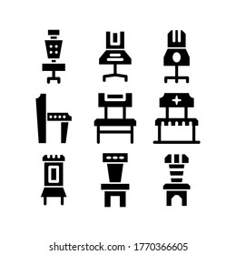 chair icon or logo isolated sign symbol vector illustration - Collection of high quality black style vector icons
