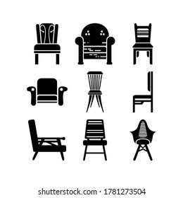 chair icon or logo isolated sign symbol vector illustration - Collection of high quality black style vector icons
