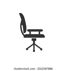 Chair icon in modern flat style. Vector illustration