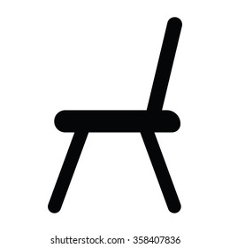 Chair icon on the white back ground. 