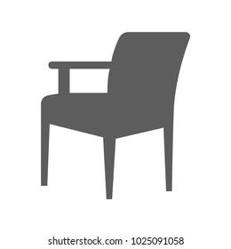 Chair icon. One of set web icons. Vector illustration isolated on white.