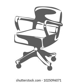 Chair icon. One of set web icons. Vector illustration isolated on white.