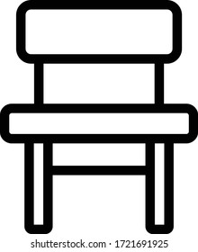 chair icon outline isolated vector illustration