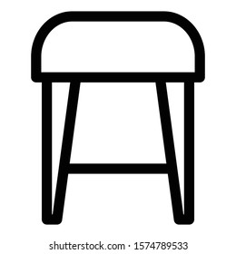 chair icon outline vector design
