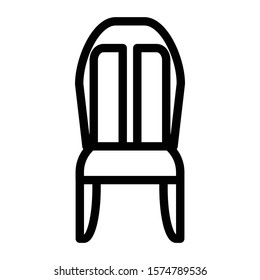 chair icon outline vector design