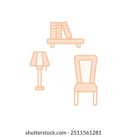 Ícone de cadeira pronto para usar ilustração de vetor