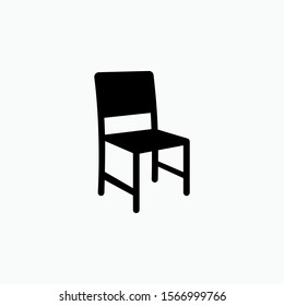 Chair Icon. Seat, Sit Symbol for Design, Presentation, Website or Apps Elements. 