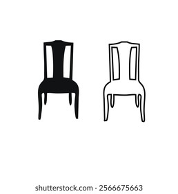 Chair Icon. Seat, Sit Symbol for Design, Presentation, Website or Apps Elements.