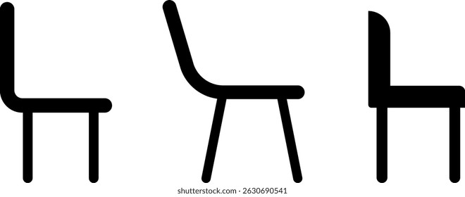 chair icon set. Home Decoration Related. Living room Symbol. Furniture symbol collection. Interior Design
