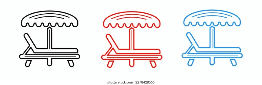 Chair icon set. Stock vector illustration.
