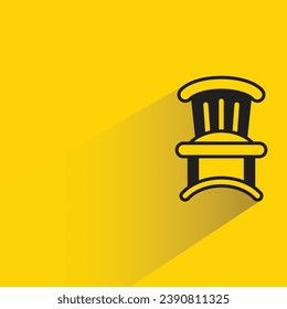chair icon with shadow on yellow background