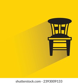 chair icon with shadow on yellow background