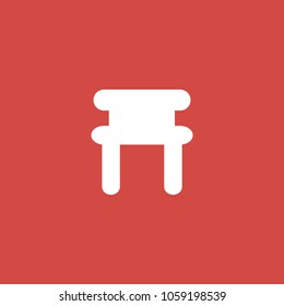 chair icon. sign design. red background