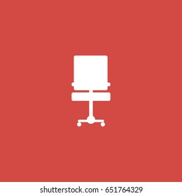 chair icon. sign design. red background