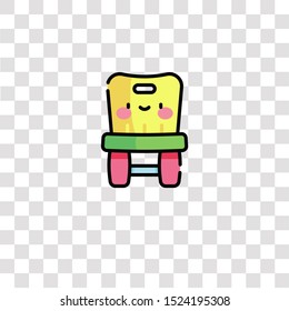 chair icon sign and symbol. chair color icon for website design and mobile app development. Simple Element from kindergarten collection for mobile concept and web apps icon.