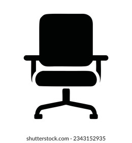 chair icon silhouette style design