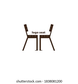Chair icon simple illustration logo design vector template