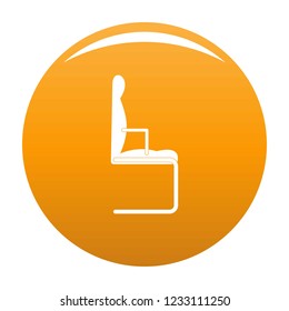 Chair icon. Simple illustration of chair vector icon for any design orange