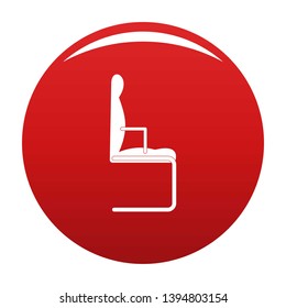 Chair icon. Simple illustration of chair vector icon for any design red