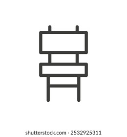 Icono de silla Logotipo de Vector de contorno simple