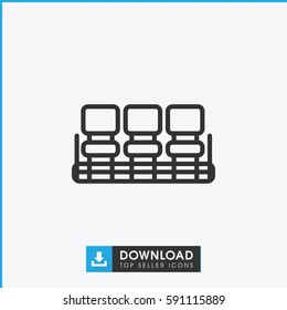 chair icon. Simple outline chair vector icon. On white background.