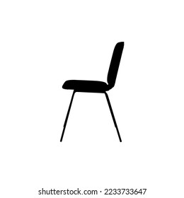 Chair icon. Simple style furniture company big sale poster background symbol. Chair brand logo design element. Chair t-shirt printing. Vector for sticker.