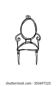 Chair icon. Sketch. Vector illustration.