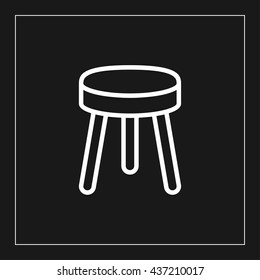 chair icon. stool line icon