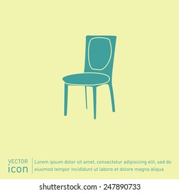 chair icon. symbol furniture. icon home interior
